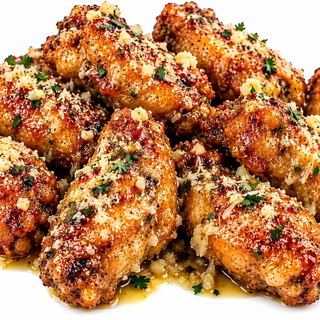 Garlic Parmesan 10 Each Party Wings.