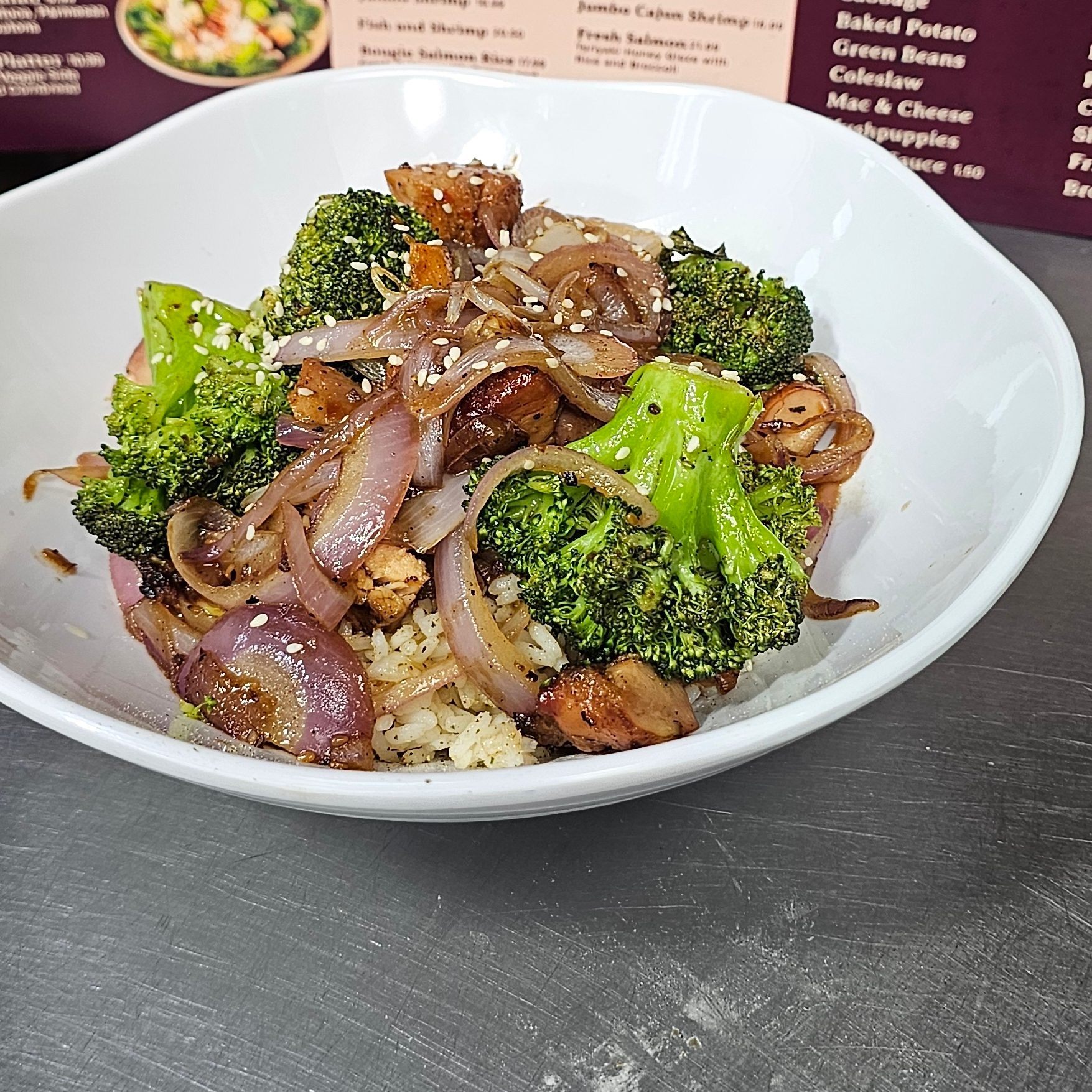 Teriyaki Chicken Rice Bowl.