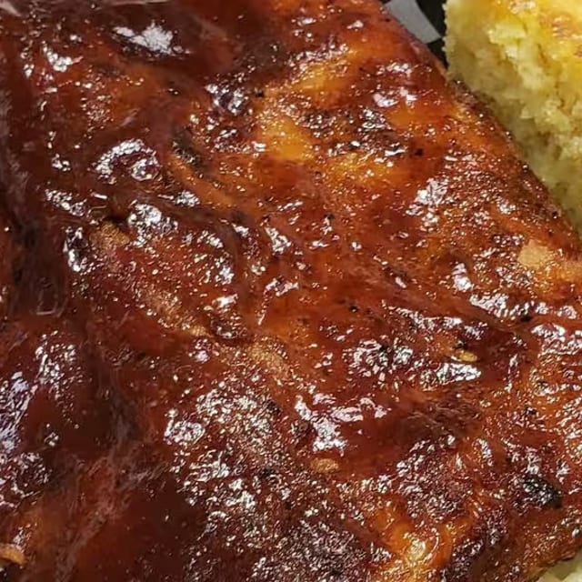 Full Rack Ribs & 2 Sides.