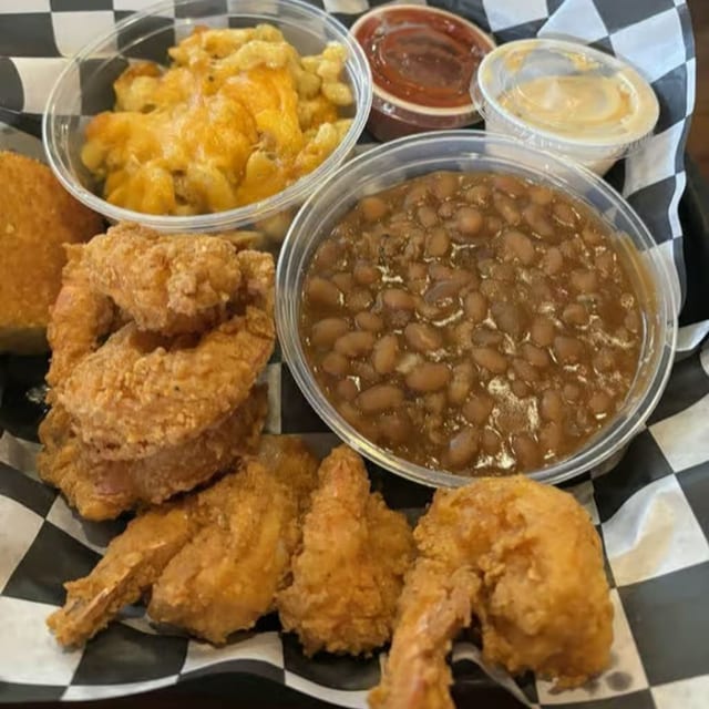 Jumbo Shrimp & 2 Sides.